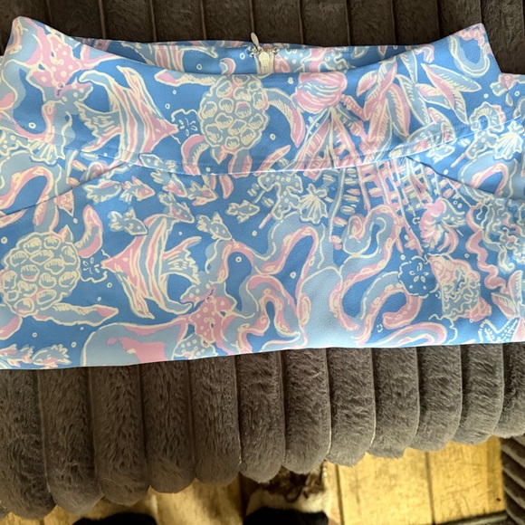 Lilly Pulitzer Blue and Pink Floral Skort - Picture 3 of 4